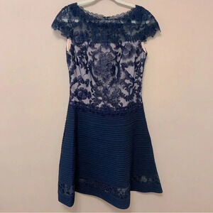 Tadashi Shoji Arniston Dress in Navy Blue Size 10